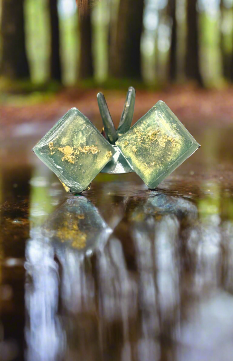 Earth and Èire Diamond Stud Earrings:  Forests Embrace