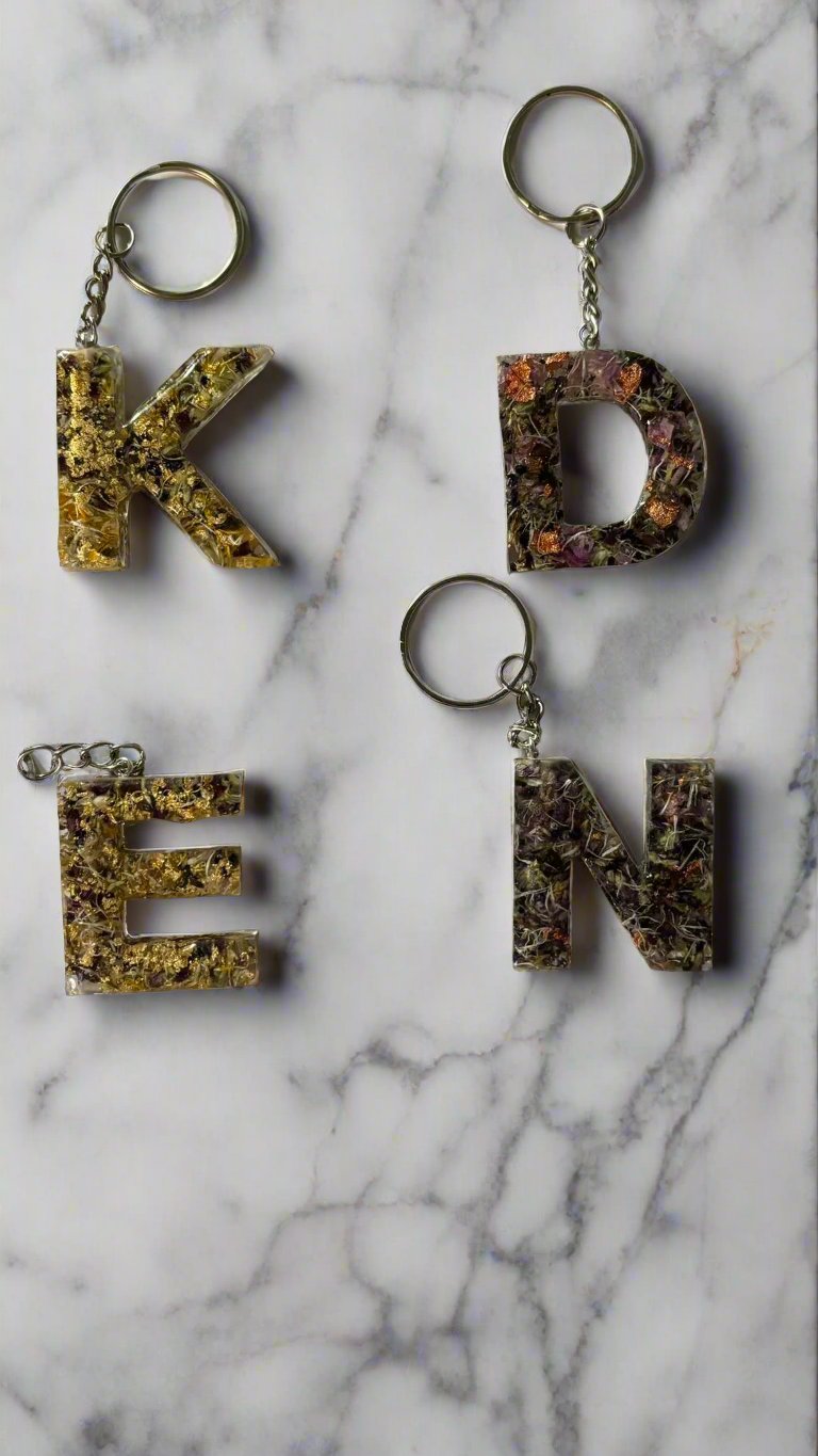 Secrets of the Garden Wildflower Alphabet Keychains